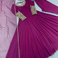 READYMADE ANARKALI GOWN COLLECTIONS  Launching Party Wear Look Heavy Foux Georgette Anark ali Gown, Dupatta & Bottom Set  Gown Fabric :Heavy Faux Georgette With Embroidery Sequence Work Gown Inner: Micro Cotton Gown Length :