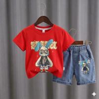 Kids Tshirt and Denim Short Pant Set  ১ থেকে ৬ বছরের ছেলে এন্ড মেয়ে বাচ্চাদের থেকে ৬ বছরের ছেলে এন্ড মেয়ে বাচ্চাদের