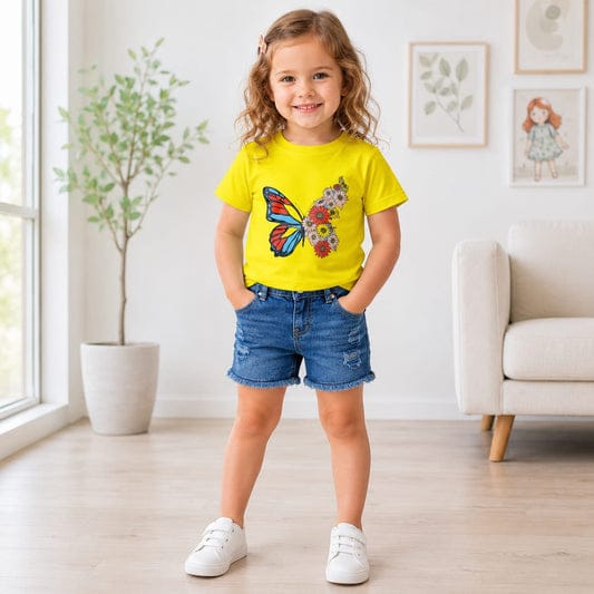Kids Tshirt and Denim Short Pant Set