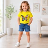 Kids Tshirt and Denim Short Pant Set