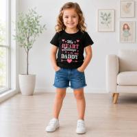 Kids Tshirt and Denim Short Pant Set