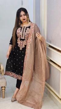 Sequence Embroidery Three Piece