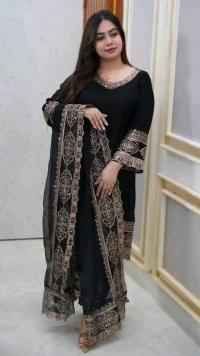 রিয়ান কটন  এমব্রয়ডারি থ্রি পিস
