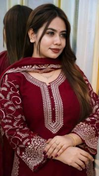ইন্ডিয়ান চেরি জর্জেট  এমব্রয়ডারি থ্রি পিস