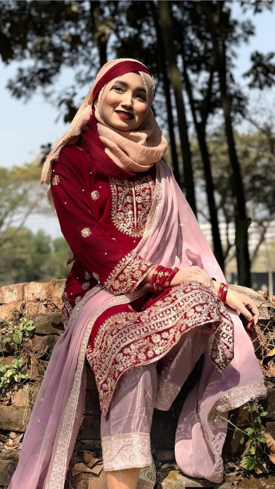 ইন্ডিয়ান জর্জেট এমব্রয়ডারি ফোর পিস