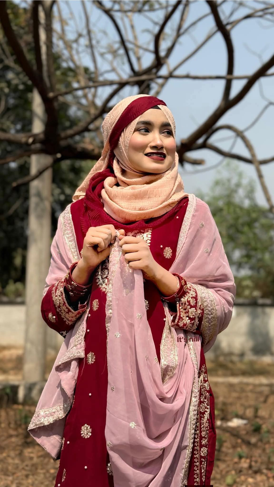 ইন্ডিয়ান জর্জেট এমব্রয়ডারি ফোর পিস