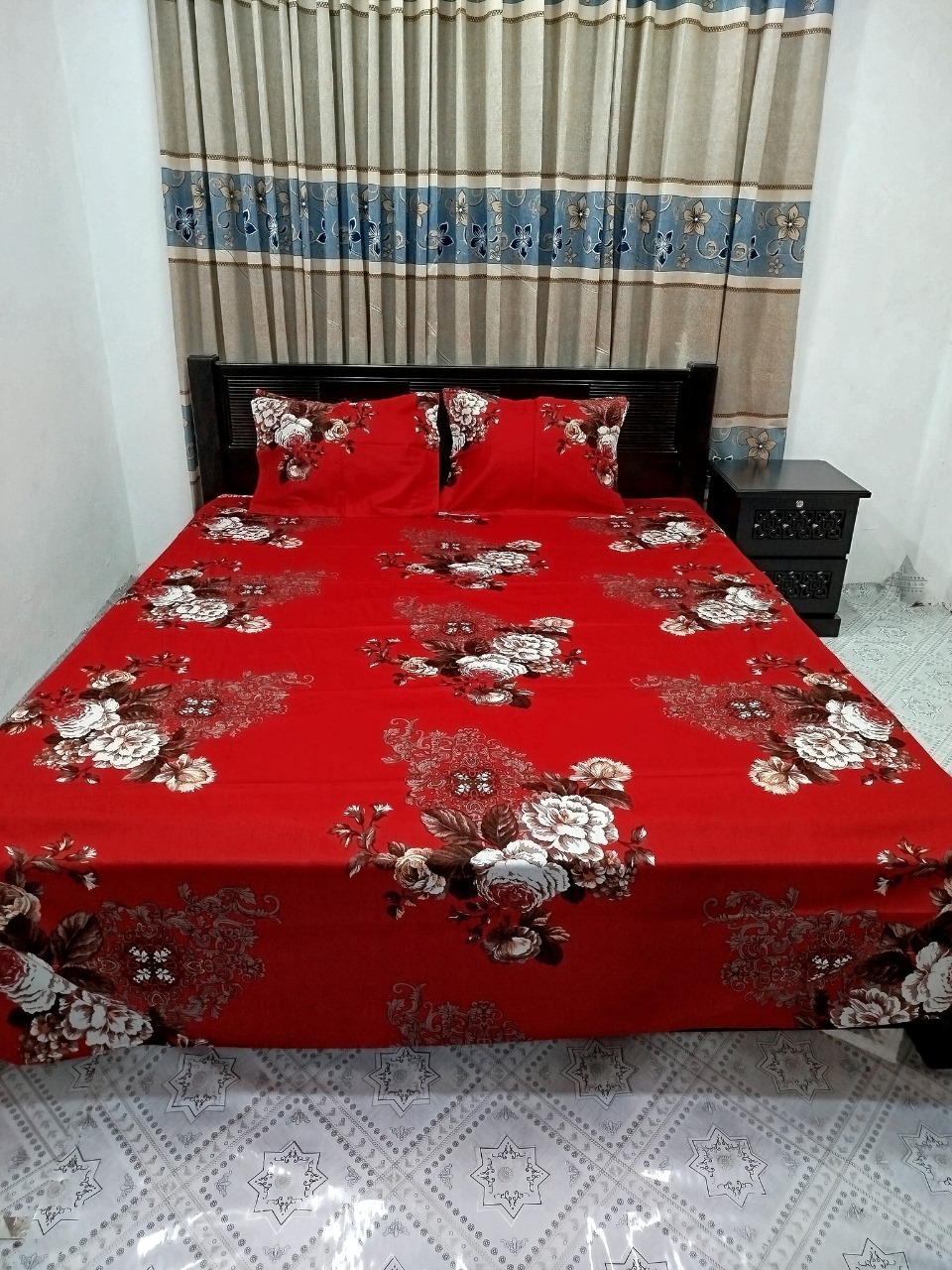 King Size Full cotton fabric Panel Bedsheet