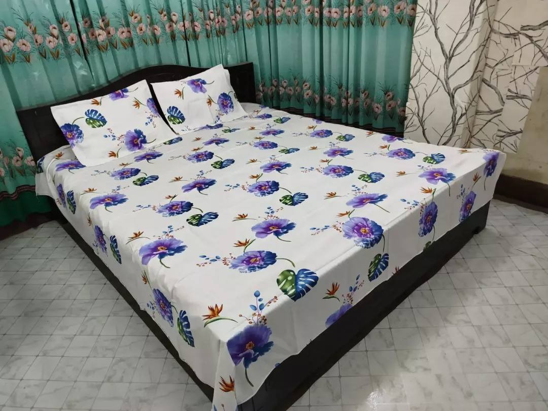 King Size Full cotton fabric Panel Bedsheet
