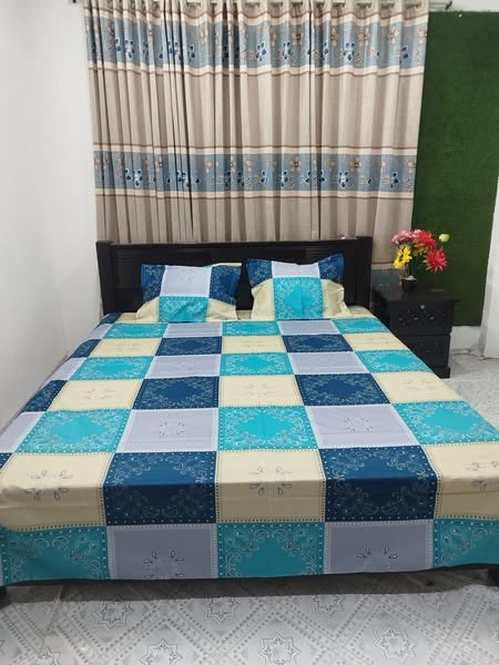 King Size Full cotton fabric Panel Bedsheet