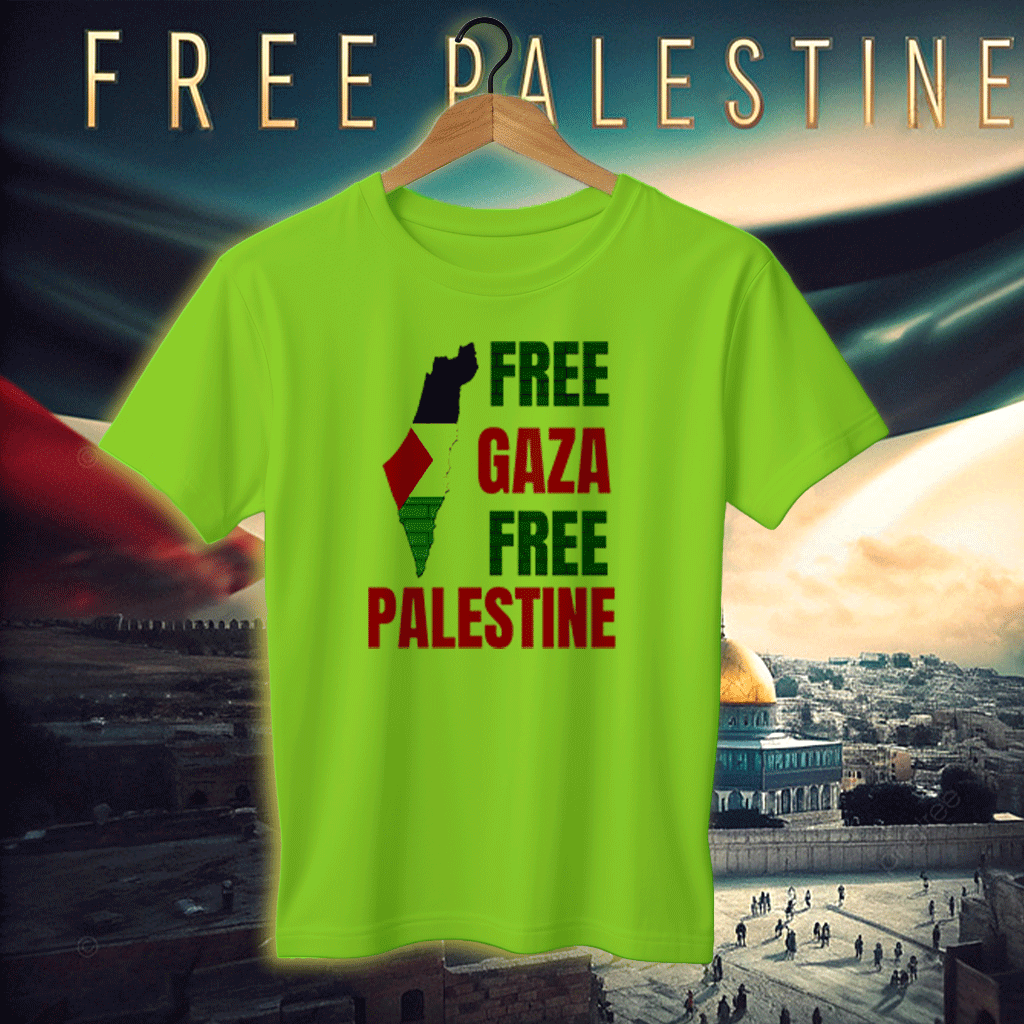 Jersey Fabrics Save Gaza Free Palestine T-shirt