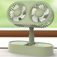 Double Motor Folding Table Top Fan