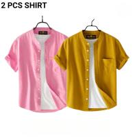 Fashionable Casual Half sleeve shirt for men 2 Pcs Combo