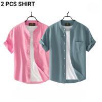 Fashionable Casual Half sleeve shirt for men 2 Pcs Combo