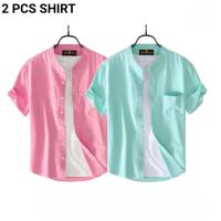 Fashionable Casual Half sleeve shirt for men 2 Pcs Combo