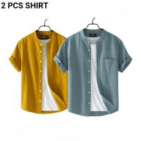 Fashionable Casual Half sleeve shirt for men 2 Pcs Combo