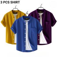 Fashionable Casual Half Sleeve Shirt for man 3 Pcs Combo