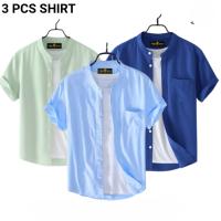 Fashionable Casual Half Sleeve Shirt for man 3 Pcs Combo
