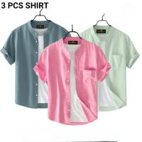 Fashionable Casual Half Sleeve Shirt for man 3 Pcs Combo