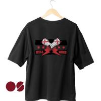 CM Best In The World Red Unisex Drop Shoulder T-Shirt (P-537)