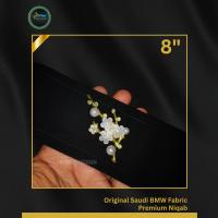 Premium Saudi Bmw Fabric Niqab With flower Pendent