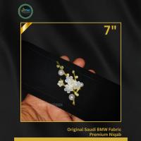 Premium Saudi Bmw Fabric Niqab With flower Pendent