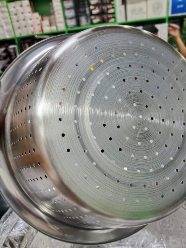 3 In 1 Multifunctional Stainless Steel Basin With Vegetable Cutter + Drain Basket.