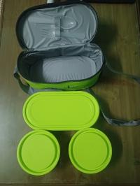 Lunch Box 2 Steel & 1 Microwave Safe Plastik Box