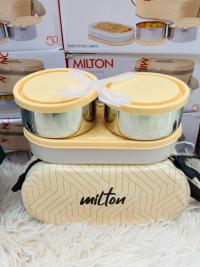 Lunch Box 2 Steel & 1 Microwave Safe Plastik Box