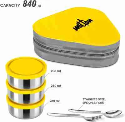 MILTON Triyum Stainless Steel Tiffin Box | Food Grade