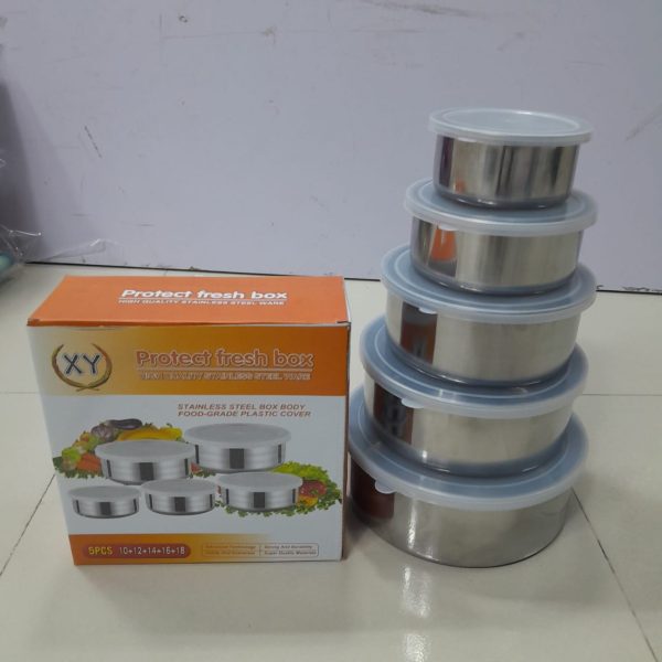 Stainless Steel Protect Fresh Box – 5 Pcs