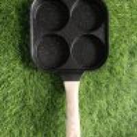4 Hole Omelet Wooden Handle Frying Pan