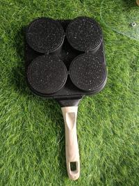 4 Hole Omelet Wooden Handle Frying Pan