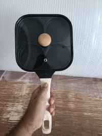 4 Hole Omelet Wooden Handle Frying Pan