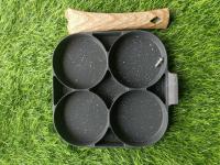 4 Hole Omelet Wooden Handle Frying Pan