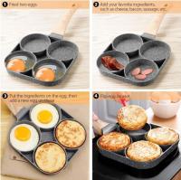 4 Hole Omelet Wooden Handle Frying Pan