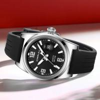 Jam Tangan Pria CRRJU 2025 Anti Air Kasual Olahraga Digital Jam Tangan Anak/Cowok Kalender Silikon Bercahaya - Hitam