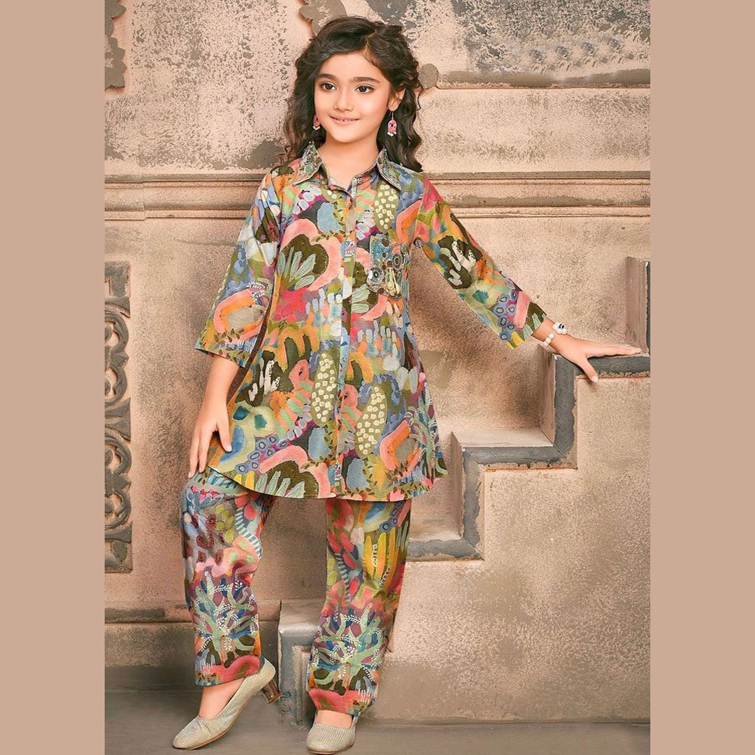 Trending Dress for Kids Girls Co Ords Sets