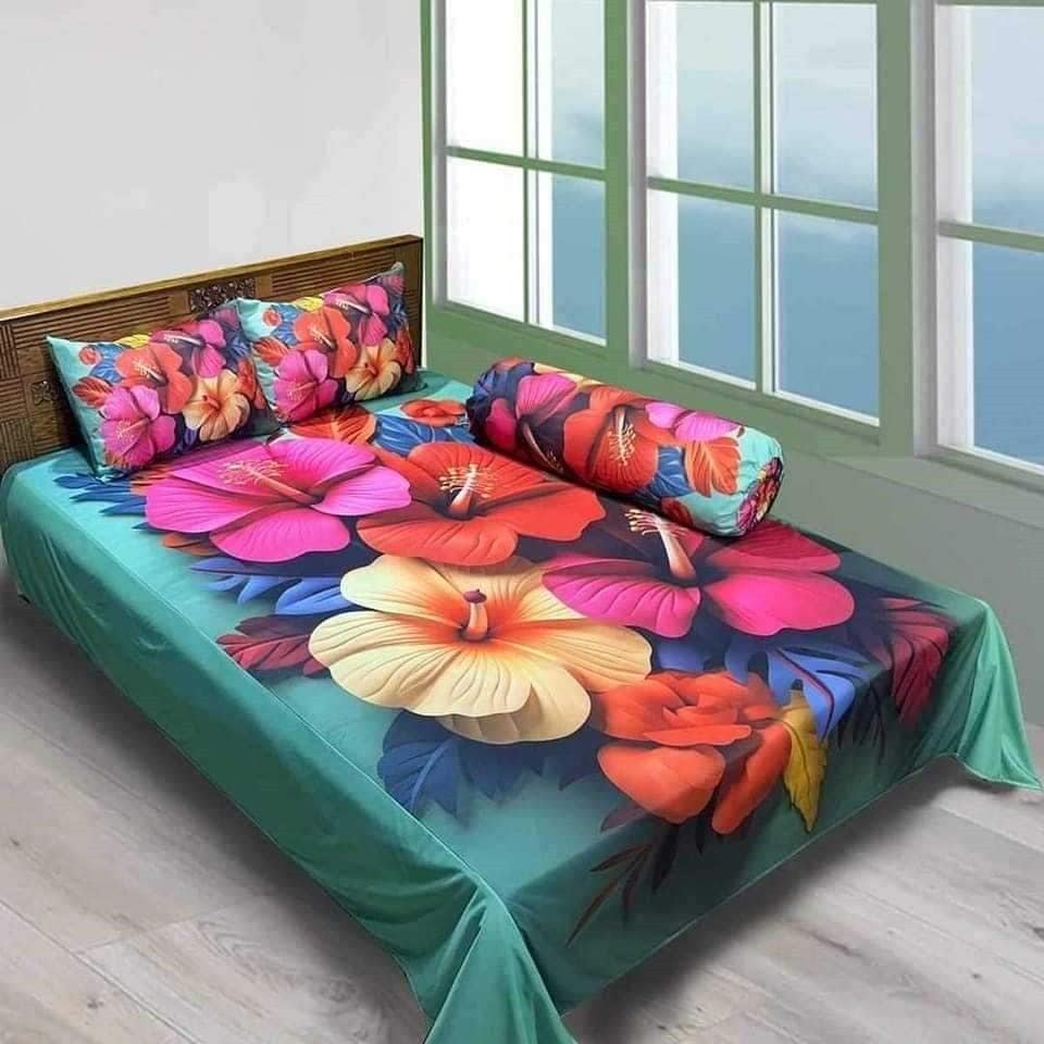 Premium 3D Bedsheet 04 Piece Set