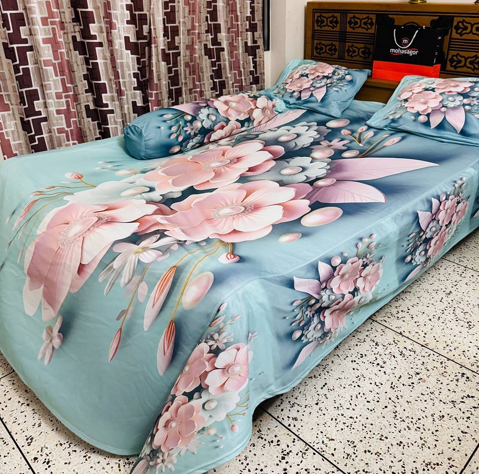 Premium 3D Bedsheet 04 Piece Set