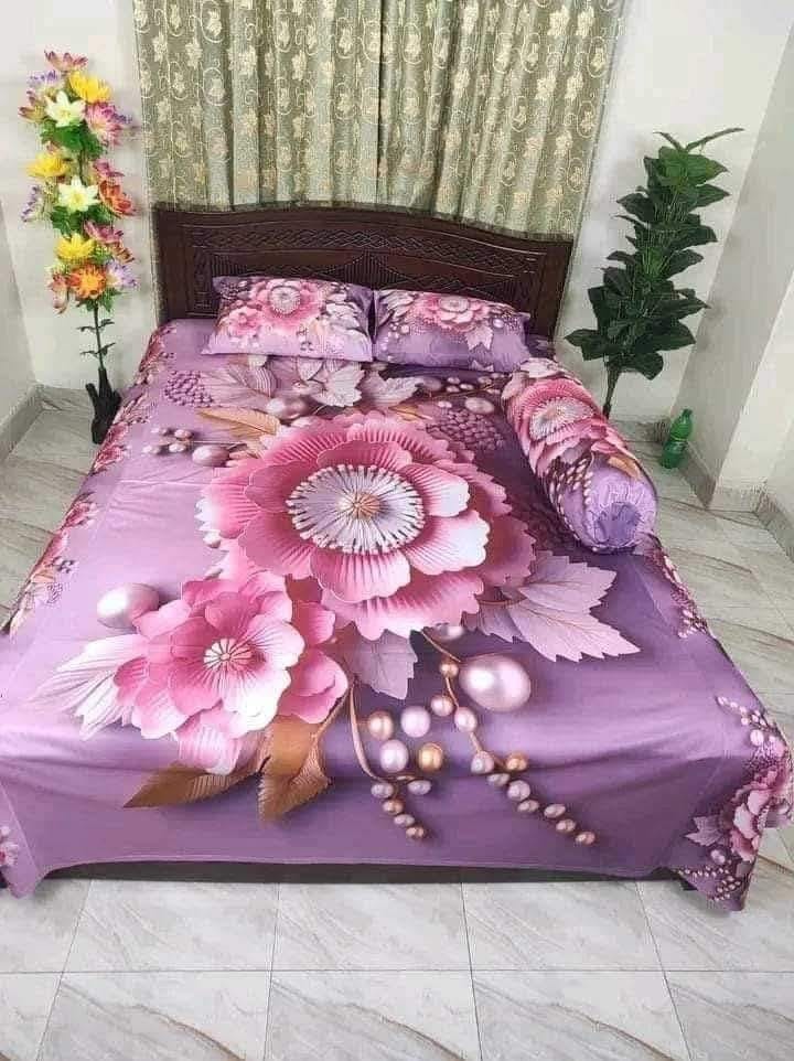 Premium 3D Bedsheet 04 Piece Set