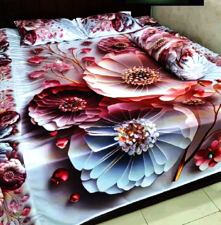 Premium 3D Bedsheet 04 Piece Set