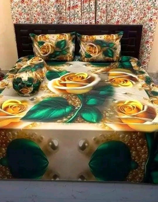 Premium 3D Bedsheet 04 Piece Set