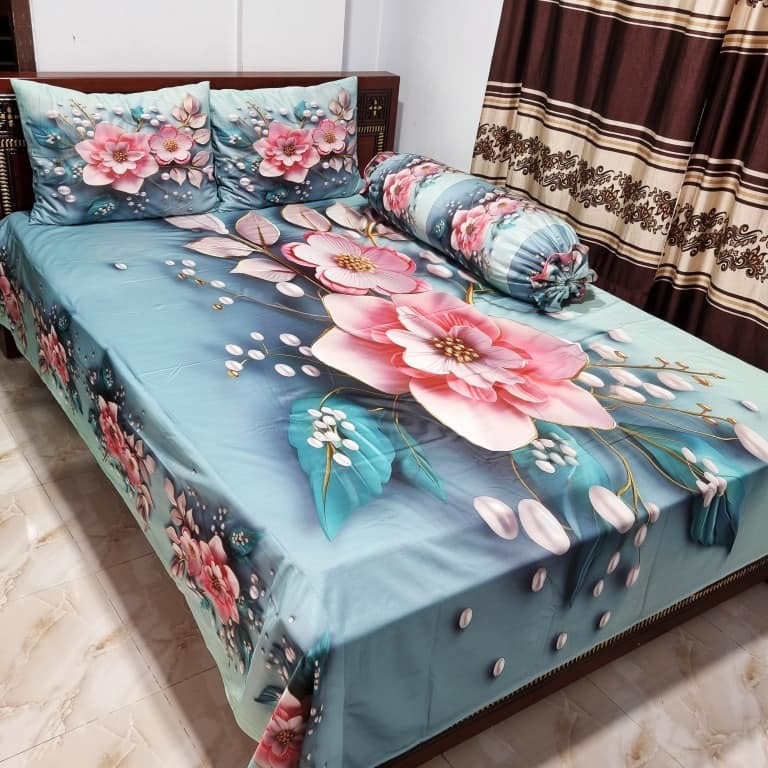 Premium 3D Bedsheet 04 Piece Set