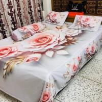 Premium 3D Bedsheet 04 Piece Set