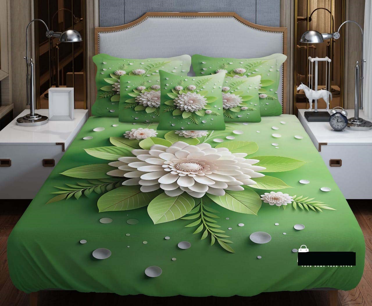 Premium 3D Bedsheet 04 Piece Set