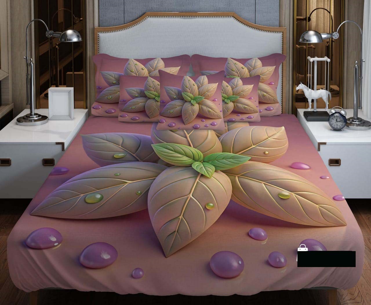 Premium 3D Bedsheet 04 Piece Set