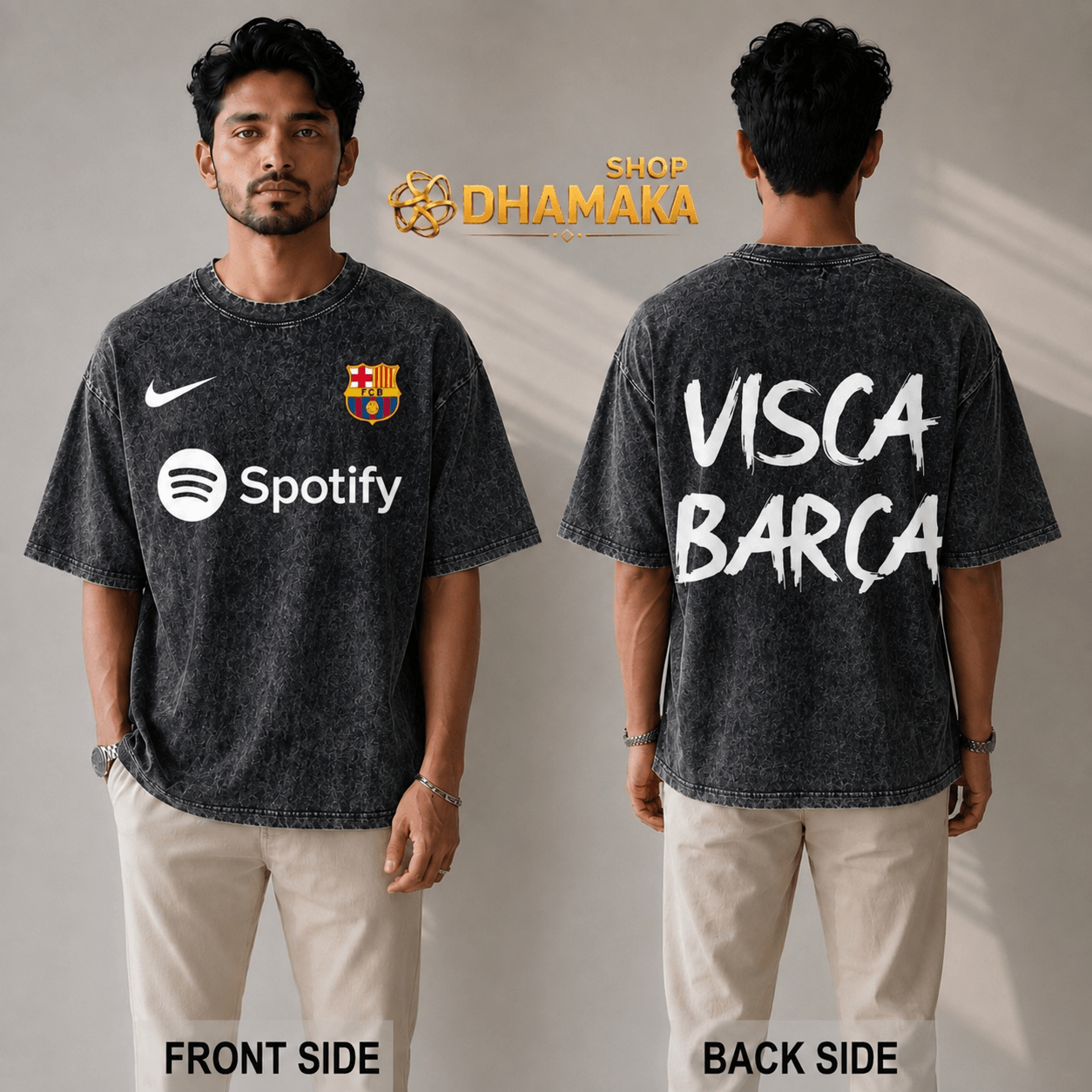 Premium Barcelona Acid Wash Drop Shoulder