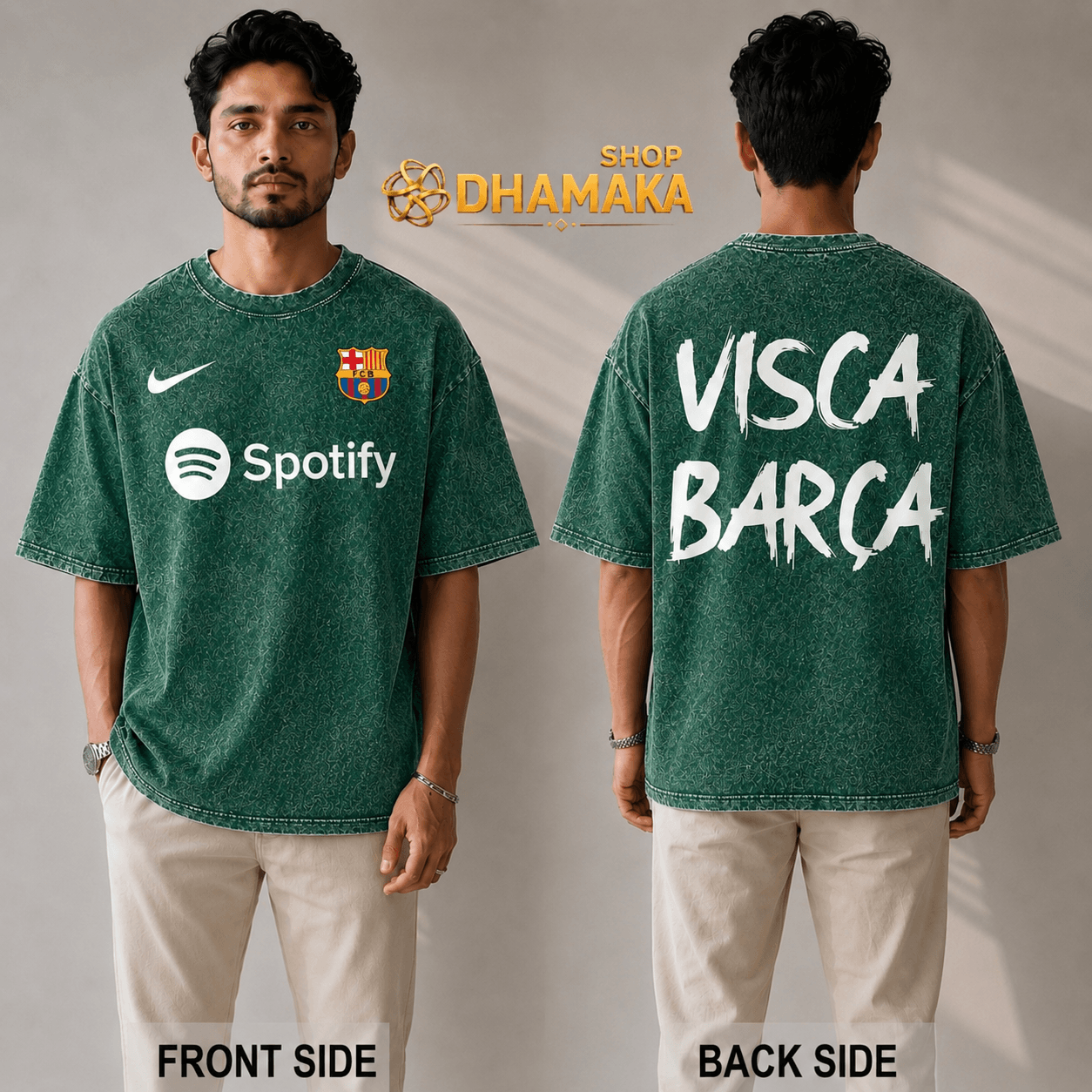 Premium Barcelona Acid Wash Drop Shoulder