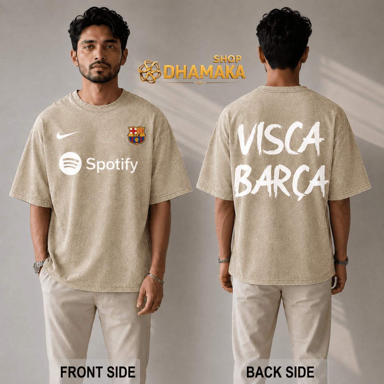 Premium Barcelona Acid Wash Drop Shoulder