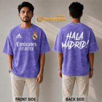 Premium Real Madrid Acid Wash Drop Shoulder